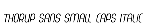 Thorup Sans Small Caps Italic