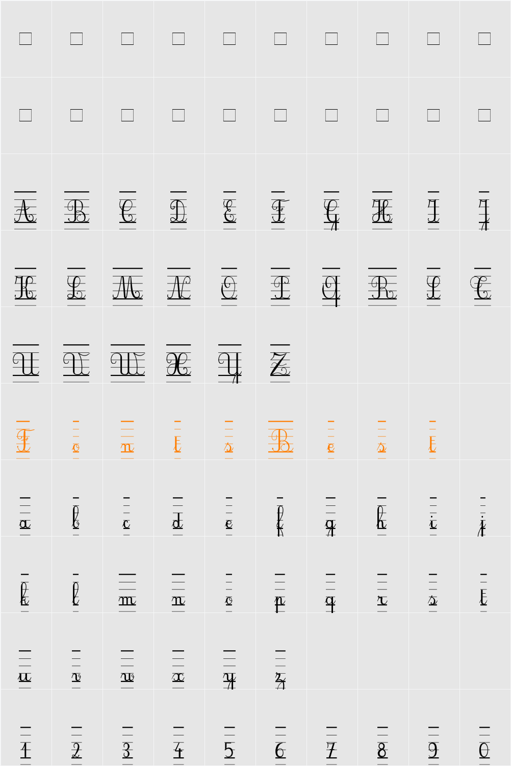 SeyesBDE Character Map