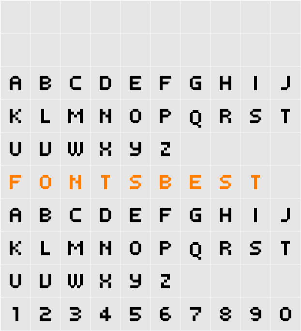 PF Tempesta Five Condensed Character Map