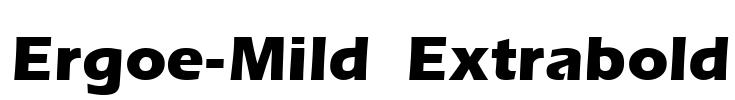 Ergoe-Mild Extrabold Font Image