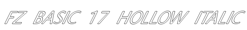 FZ BASIC 17 HOLLOW ITALIC Font Image