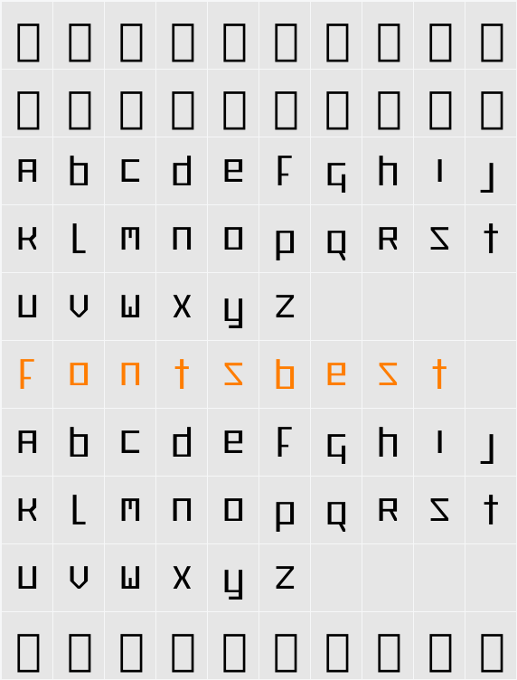 Pulsate Character Map