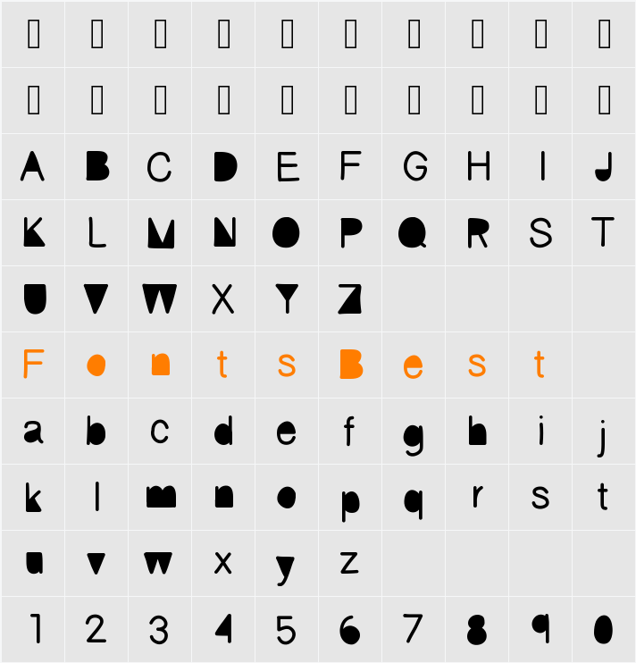 fickle Character Map