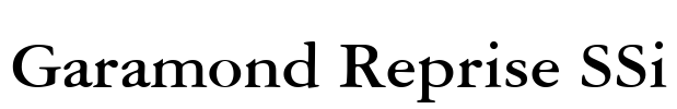 Garamond Reprise SSi