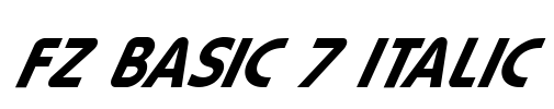 FZ BASIC 7 ITALIC Font Image