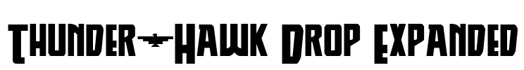 Thunder-Hawk Drop Expanded Font Image