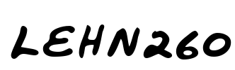 LEHN260 Font Image
