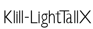 Klill-LightTallX Font Image