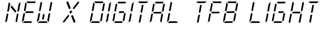 New X Digital tfb Light Font Image