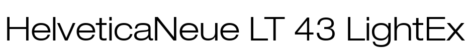 HelveticaNeue LT 43 LightEx