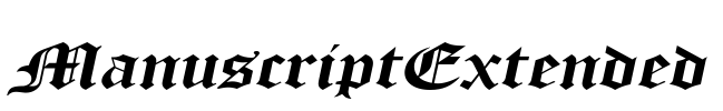 ManuscriptExtended Font Image