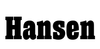 Hansen Font Image