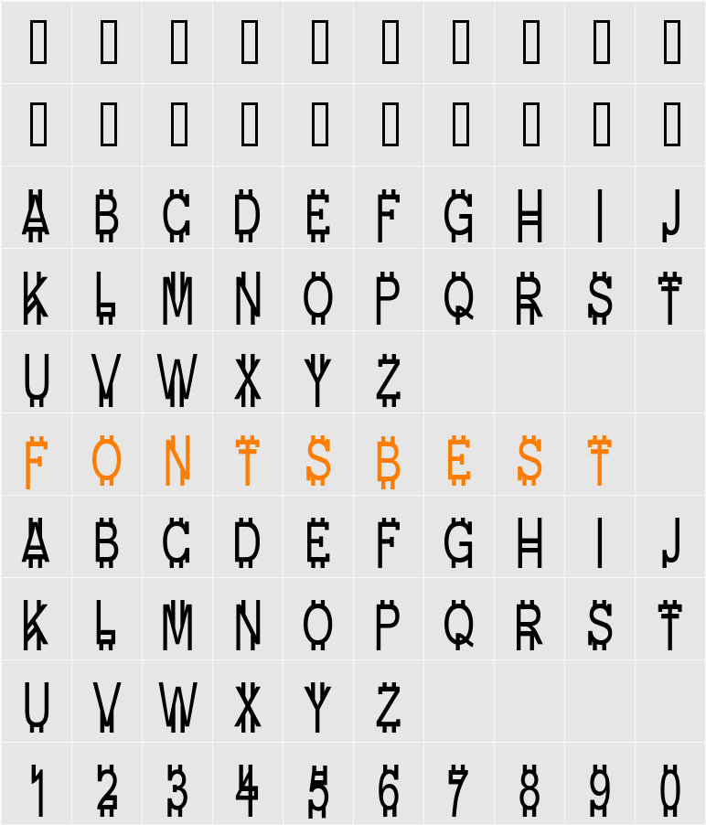 High Water Character Map