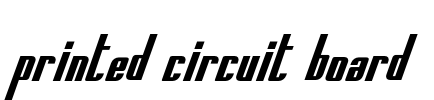 Printed Circuit Board Font Image