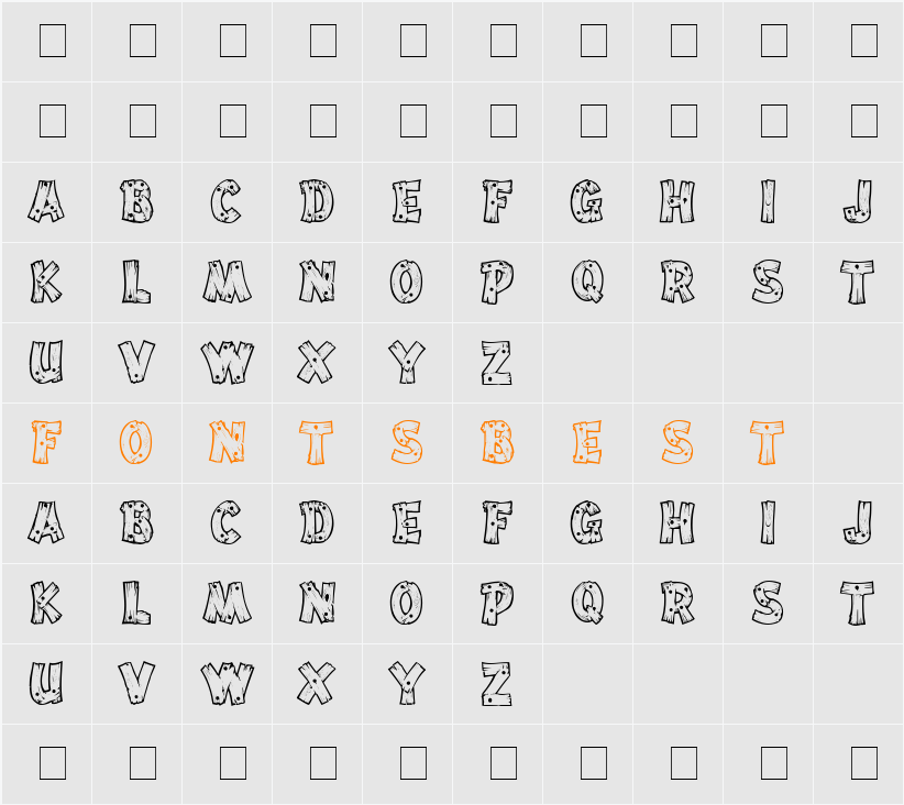 DriftType Character Map