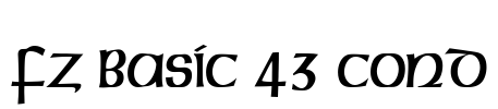 FZ BASIC 43 COND Font Image