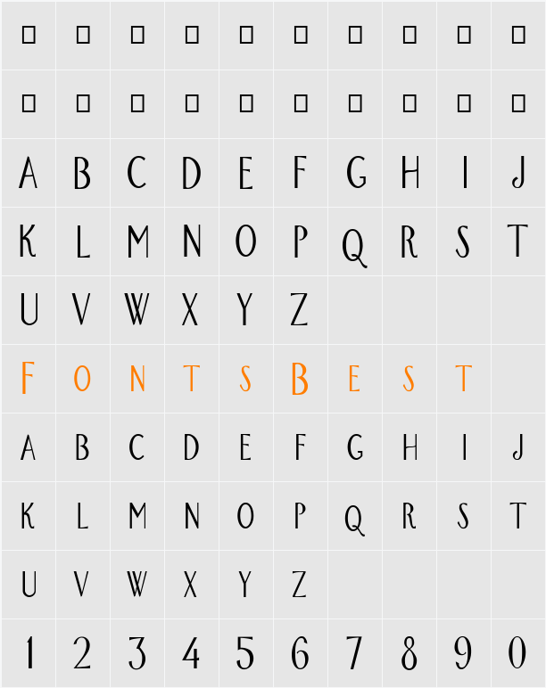 FZ BASIC 26 COND Character Map