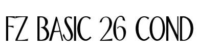 FZ BASIC 26 COND Font Image