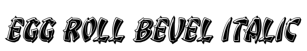 Egg Roll Bevel Italic Font Image