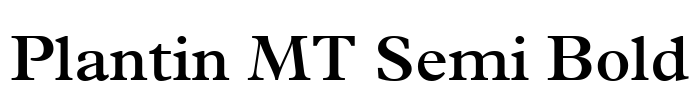 Plantin MT Semi Bold