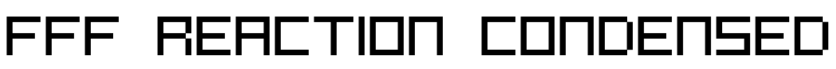 FFF Reaction Condensed Font Image