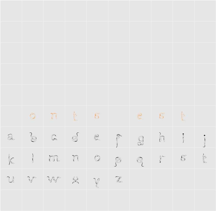 Slither NN Character Map