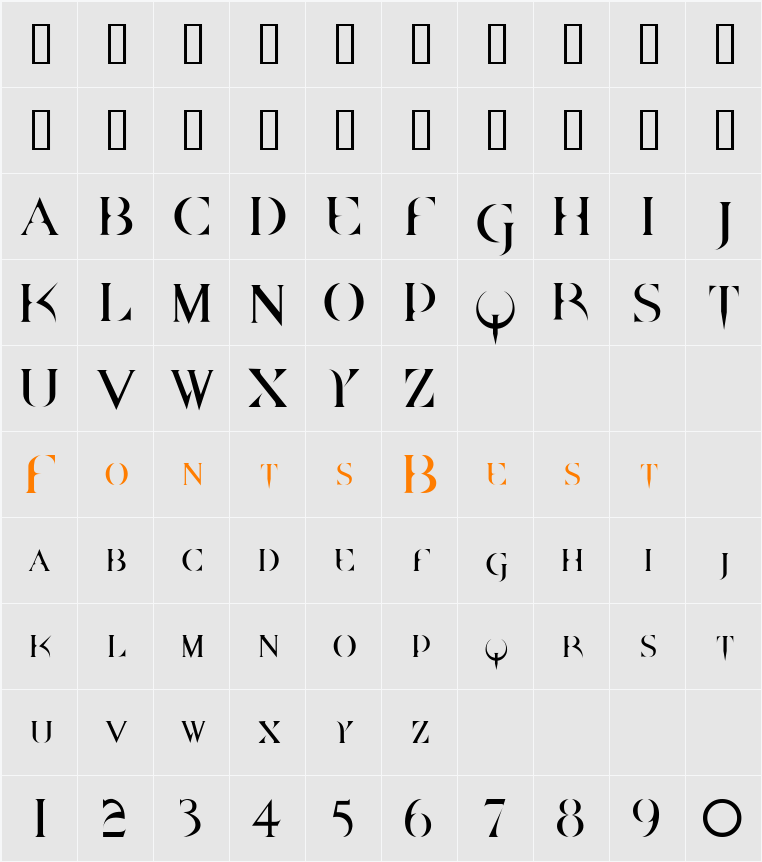 DpQuake Character Map