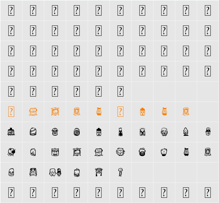 aliendco2 Character Map