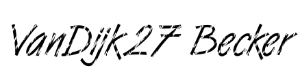 VanDijk27 Becker Font Image