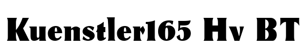 Kuenstler165 Hv BT Font Image