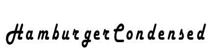 HamburgerCondensed Font Image