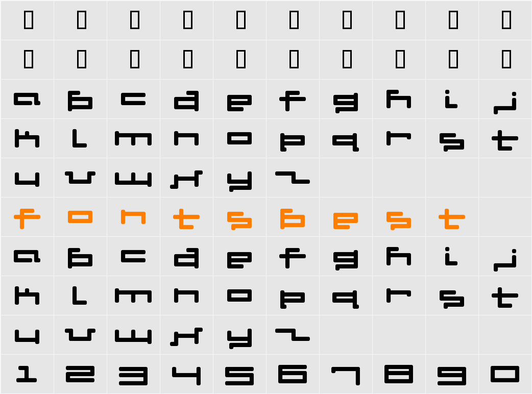 V5 Cuadra2 Character Map