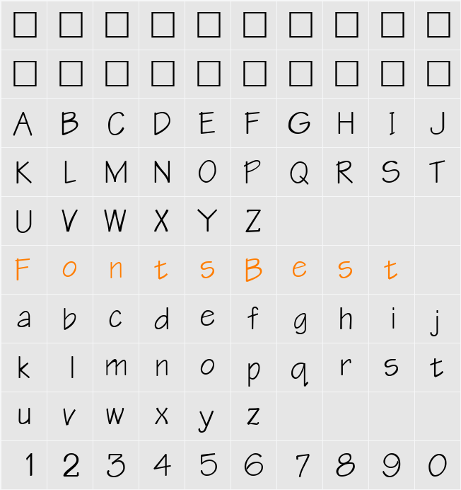 QTTechtone Character Map