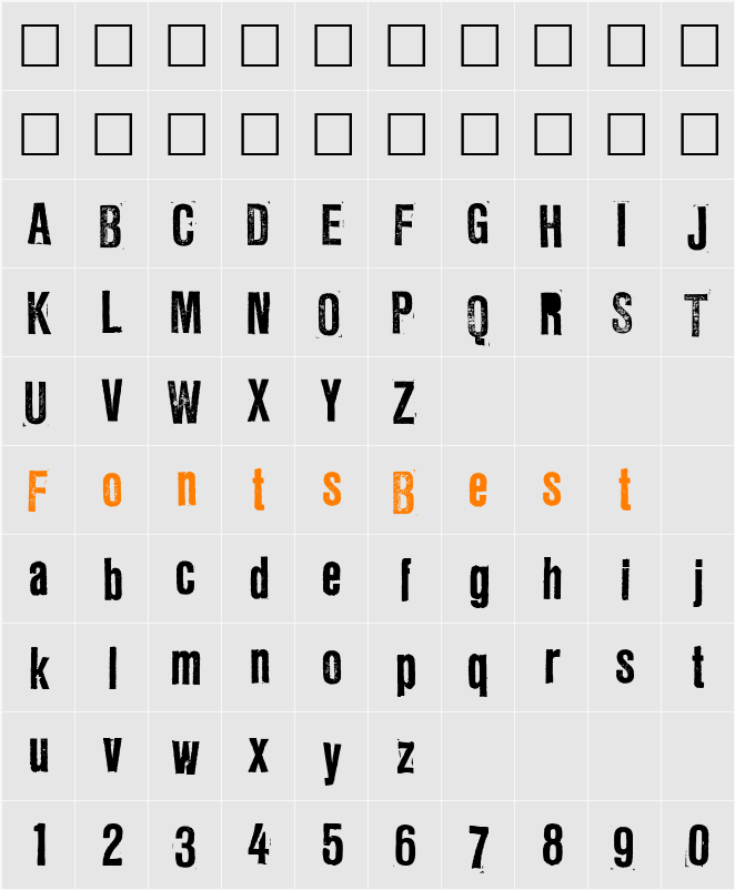 L Character Map
