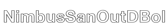 NimbusSanOutDBol Font Image
