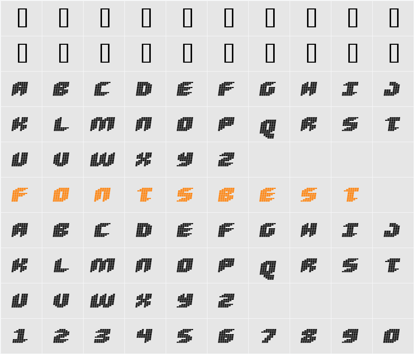 Loud noise Skew Character Map