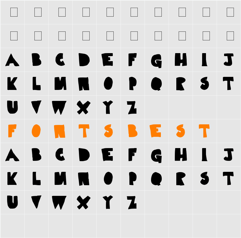 Limp Noodle Character Map
