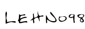 LEHN098 Font Image