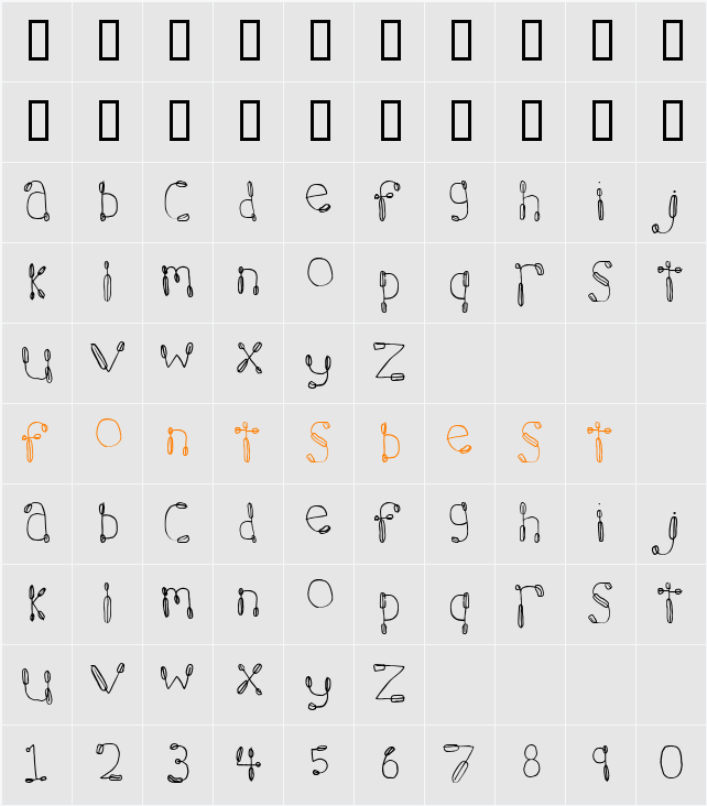 7 hours Character Map