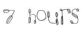 7 hours Font Image