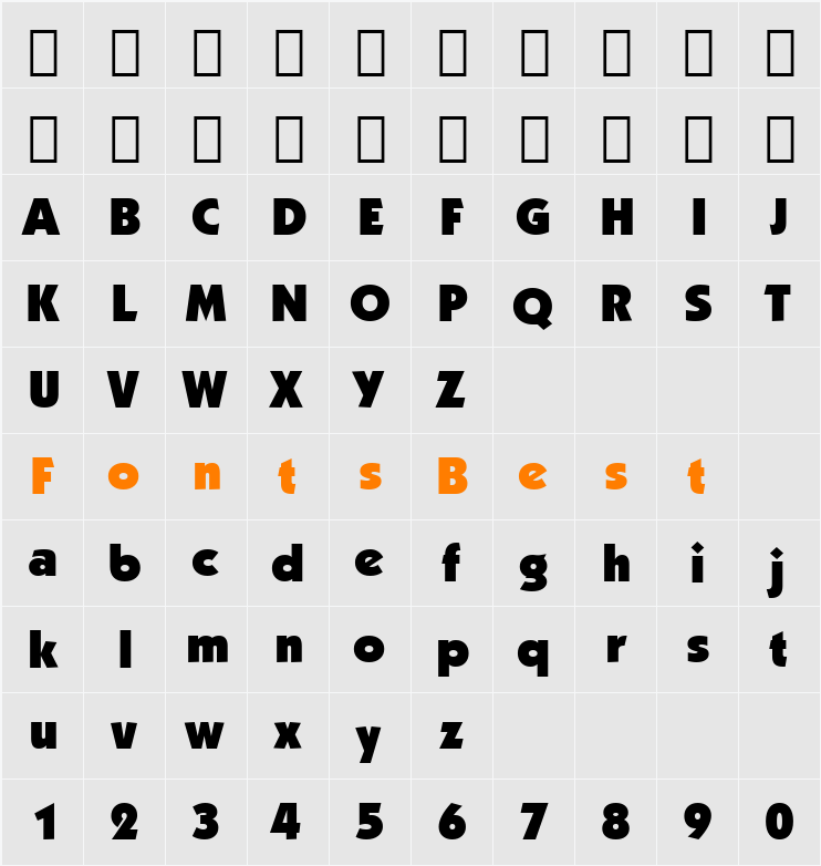 802-CAI978 Character Map