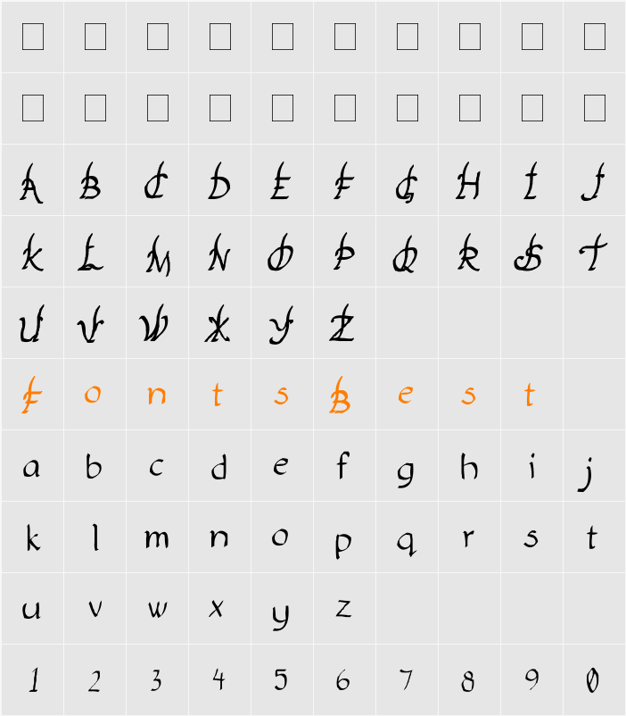 Yakap Character Map