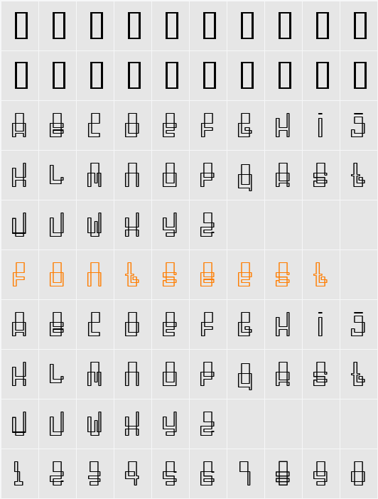 Oddessey 3000 Character Map
