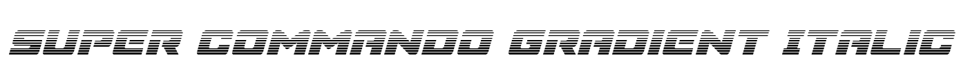 Super Commando Gradient Italic Font Image