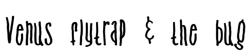 Venus flytrap & the bug Font Image