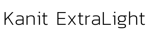 Kanit ExtraLight Font Image