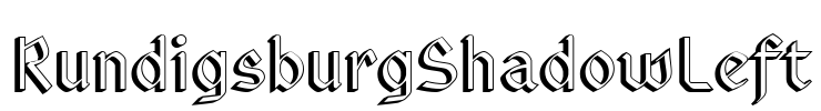 RundigsburgShadowLeft Font Image