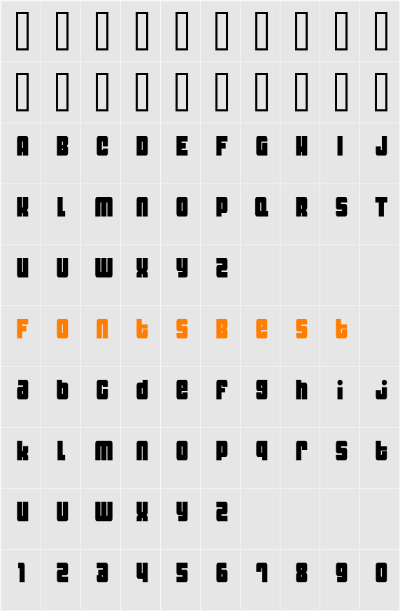 Dynomite Character Map