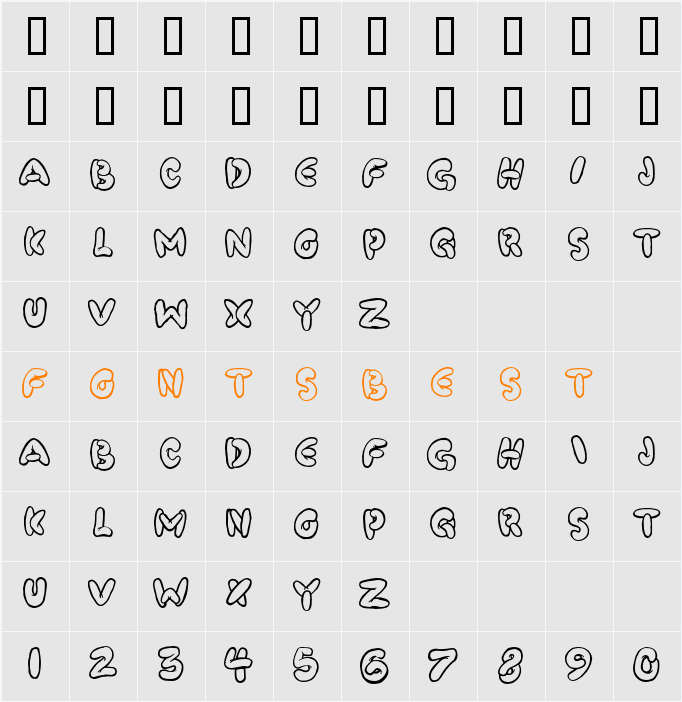 PooSmooth Character Map