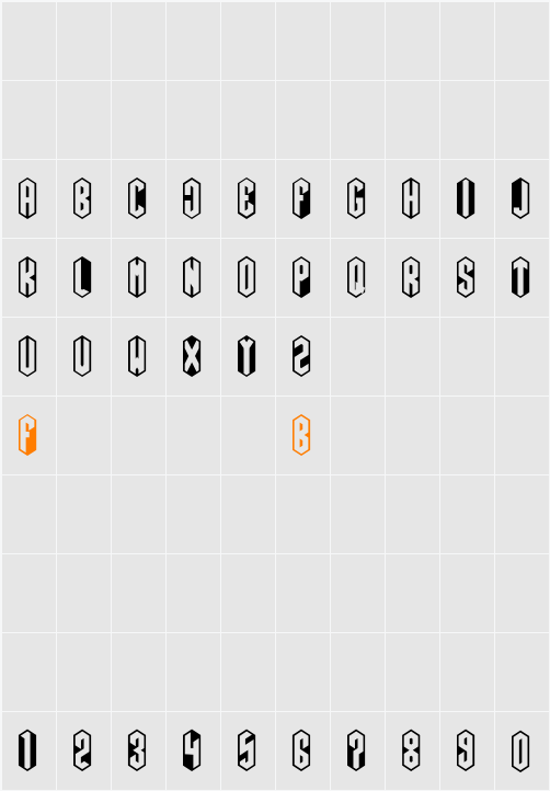 ROMB Character Map